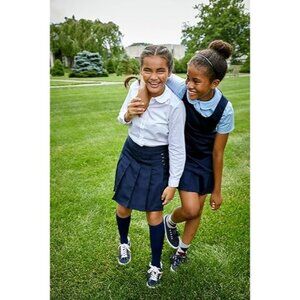 French Toast Girls' Adjustable Black Waist Pleated-Front Two-tab Scooter Size 14